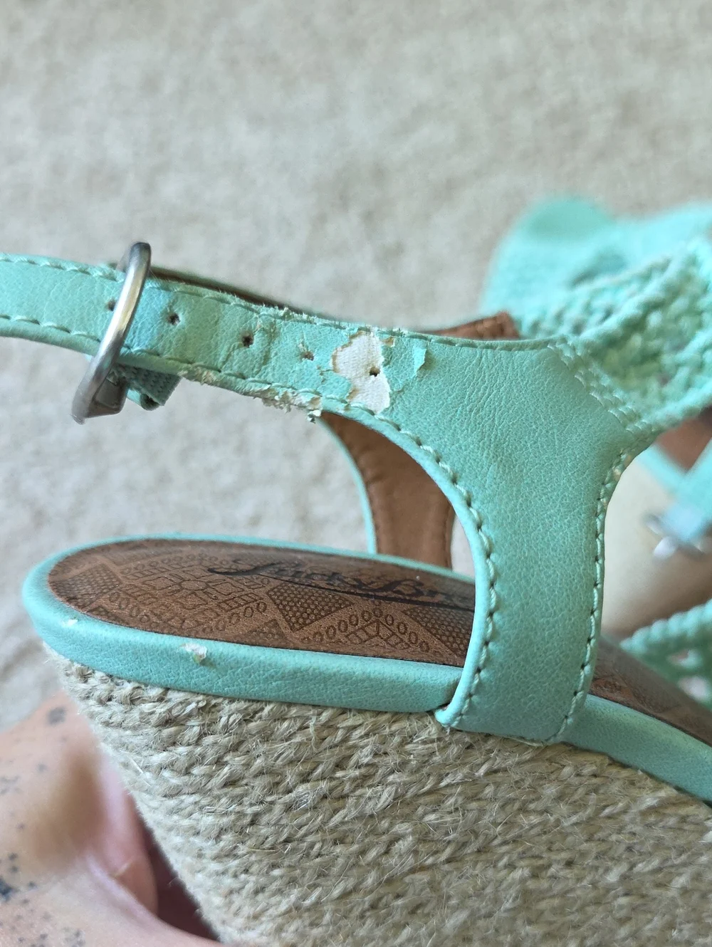 Mint Green Crochet Wedges